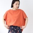 ザ ショップ ティーケー（ウィメン）(THE SHOP TK(Women))の【接触冷感/洗濯機で洗える】後ろ切替コクーンドルマンプルオーバー ダークオレンジ(068)