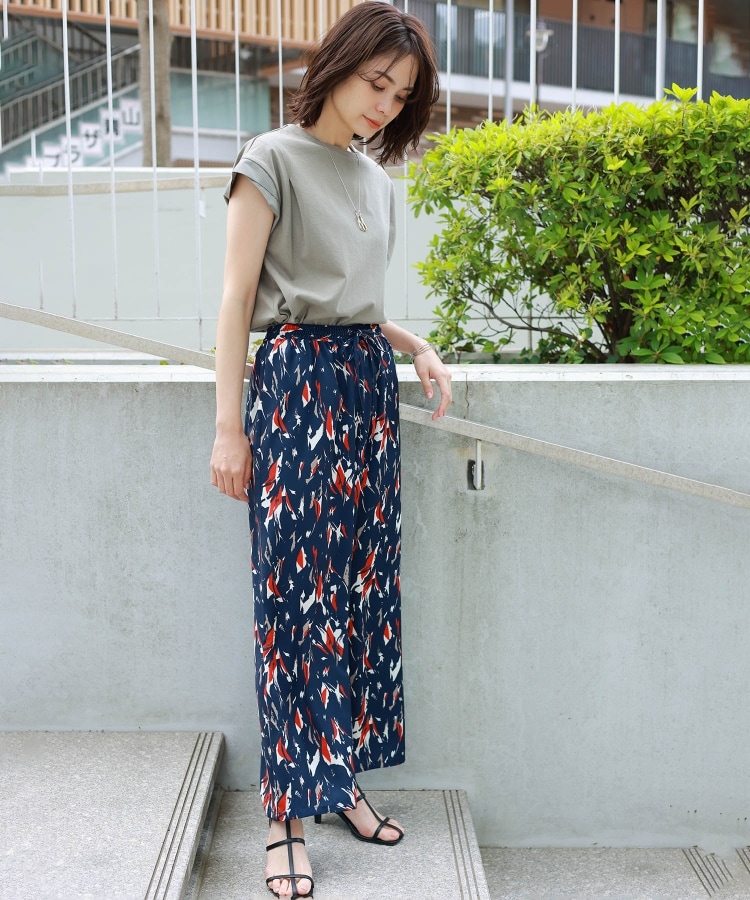 ザ ショップ ティーケー（ウィメン）(THE SHOP TK(Women))の【接触冷感/洗濯機で洗える】袖切替フレンチTシャツ10