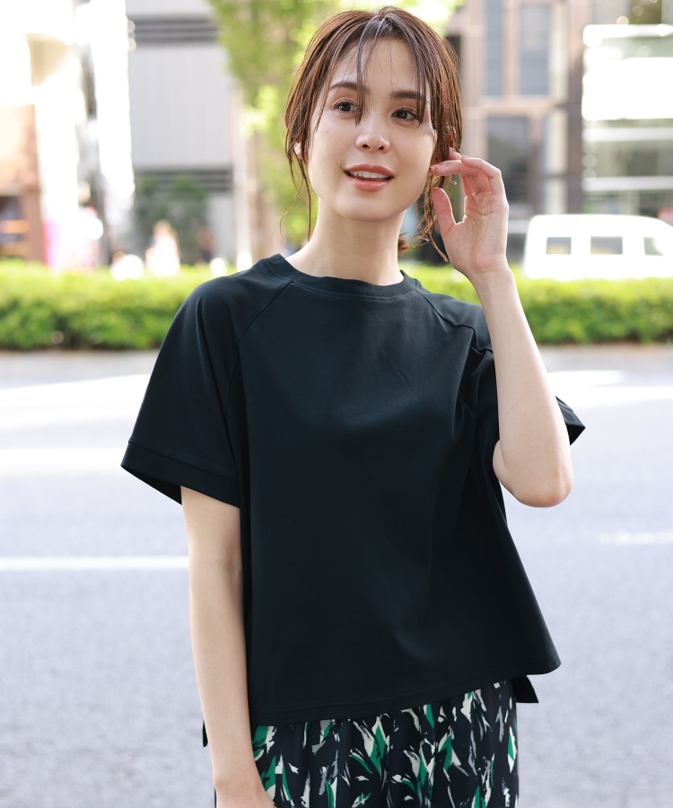 ザ ショップ ティーケー（ウィメン）(THE SHOP TK(Women))の【接触冷感/5分袖腕周りカバー/洗濯機で洗える】ヒンヤリTシャツ13