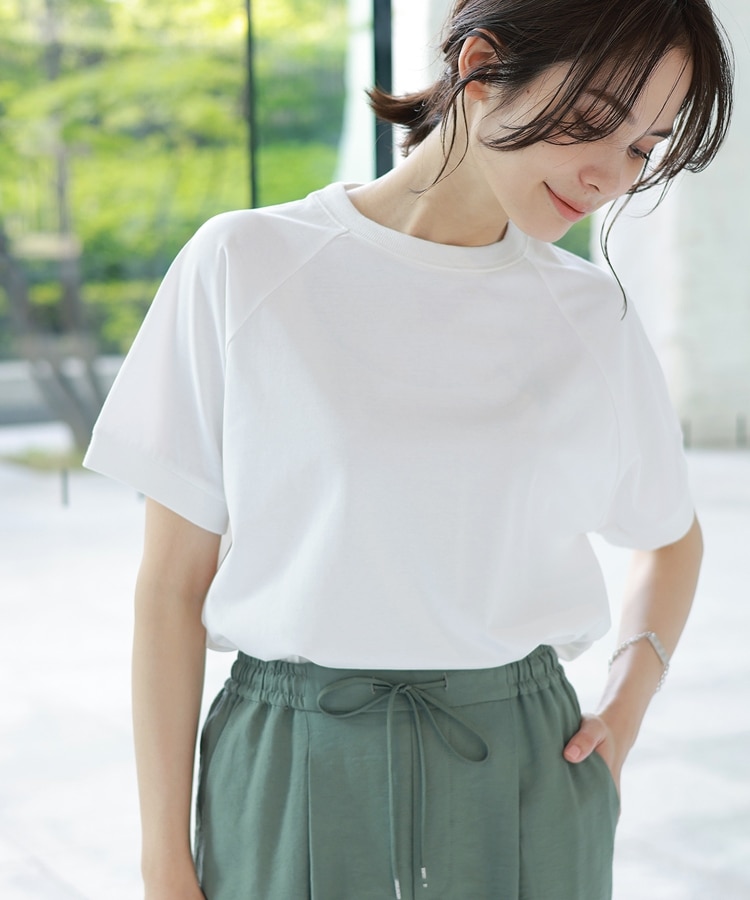 ザ ショップ ティーケー（ウィメン）(THE SHOP TK(Women))の【接触冷感/5分袖腕周りカバー/洗濯機で洗える】ヒンヤリTシャツ5