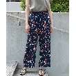 ザ ショップ ティーケー（ウィメン）(THE SHOP TK(Women))の【洗濯機で洗える/ウエストゴム】リーフプリントイージーワイドパンツ25