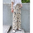 ザ ショップ ティーケー（ウィメン）(THE SHOP TK(Women))の【洗濯機で洗える/ウエストゴム】リーフプリントイージーワイドパンツ212