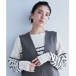 ザ ショップ ティーケー（ウィメン）(THE SHOP TK(Women))の【体形カバー/毛玉になりにくい/蓄熱性】美人ガーターニット/洗える オフホワイト(303)