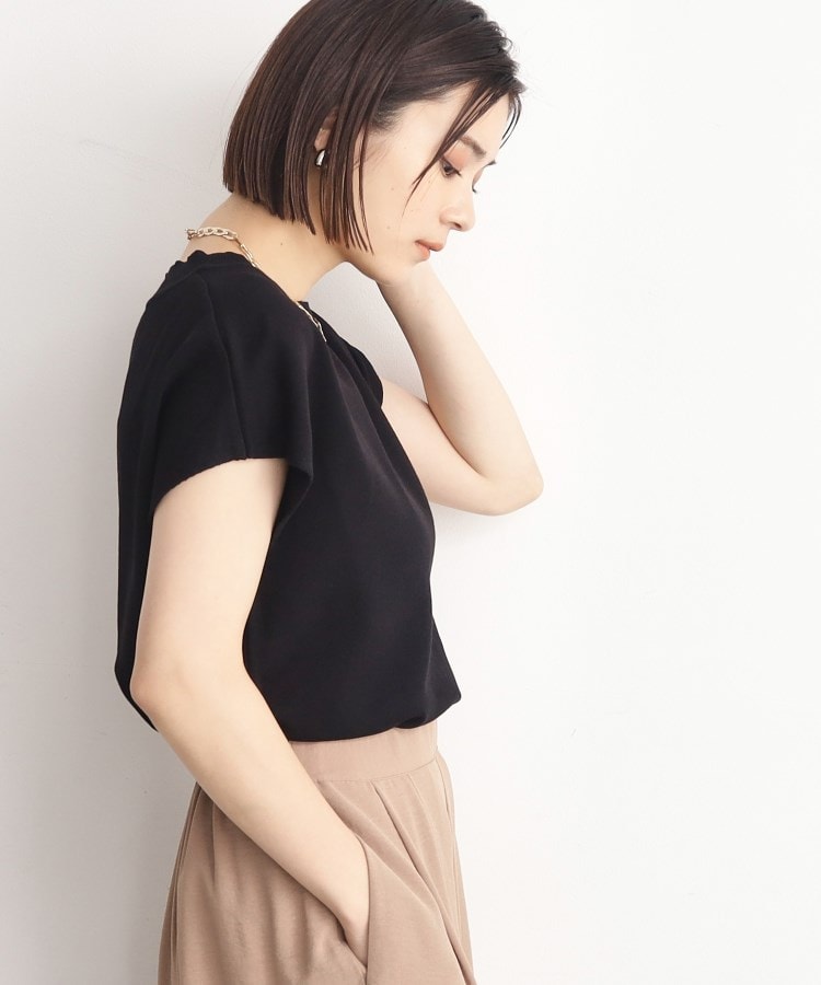 ザ ショップ ティーケー（ウィメン）(THE SHOP TK(Women))の【UVケア/さらりと柔らかい/洗える】フレンチスリーブニットTEE11