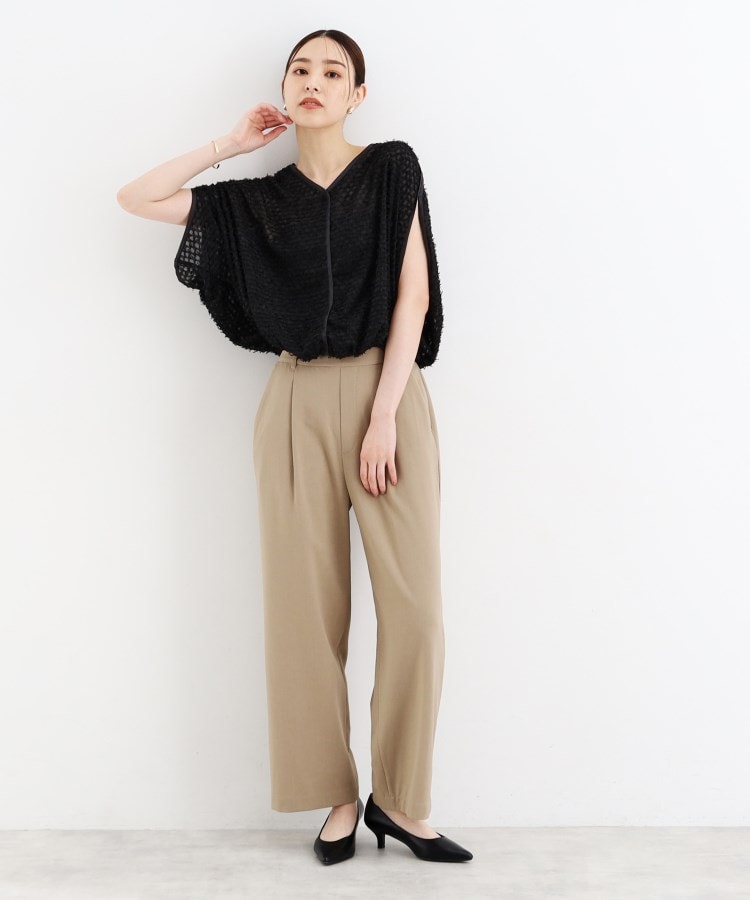 ザ ショップ ティーケー（ウィメン）(THE SHOP TK(Women))のジャカードバルーンブラウス【洗える】7
