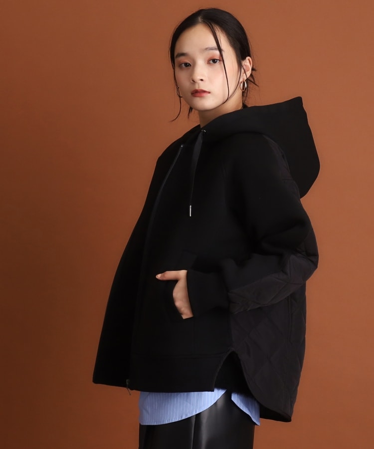 ザ ショップ ティーケー（ウィメン）(THE SHOP TK(Women))の【洗えるアウター】ダンボール×中綿キルトジャケット ブラック(019)
