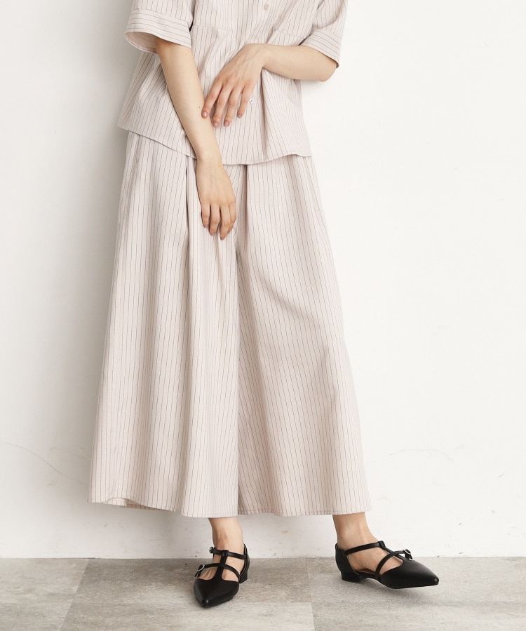 ザ ショップ ティーケー（ウィメン）(THE SHOP TK(Women))の【ワンピ―ス風/スタイルUP】シャツ×パンツセットアップ/洗濯機OK18