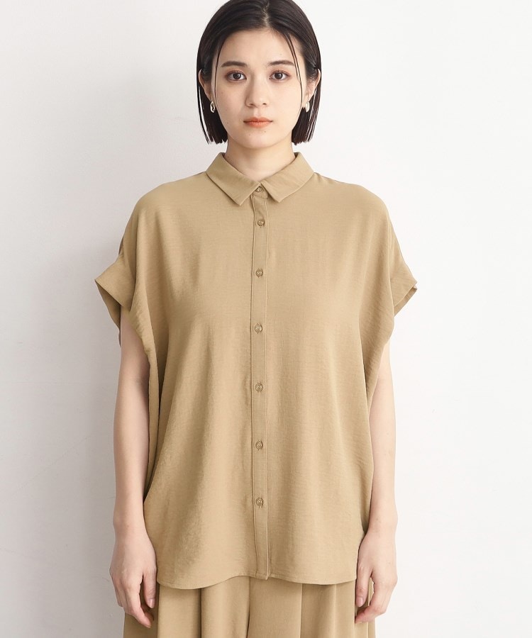 ザ ショップ ティーケー（ウィメン）(THE SHOP TK(Women))の【涼しい！/シワになりにくい/吸水速乾/洗える】フレンチ袖シャツブラウス23