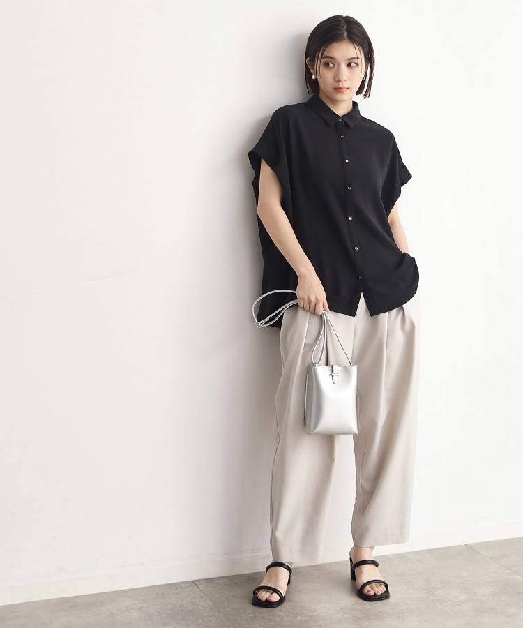 ザ ショップ ティーケー（ウィメン）(THE SHOP TK(Women))の【涼しい！/シワになりにくい/吸水速乾/洗える】フレンチ袖シャツブラウス32