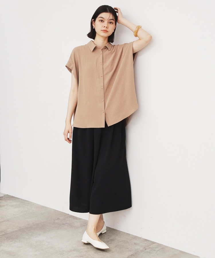 ザ ショップ ティーケー（ウィメン）(THE SHOP TK(Women))の【涼しい！/シワになりにくい/吸水速乾/洗える】フレンチ袖シャツブラウス5