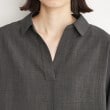ザ ショップ ティーケー（ウィメン）(THE SHOP TK(Women))の麻調うしろギャザーブラウス4