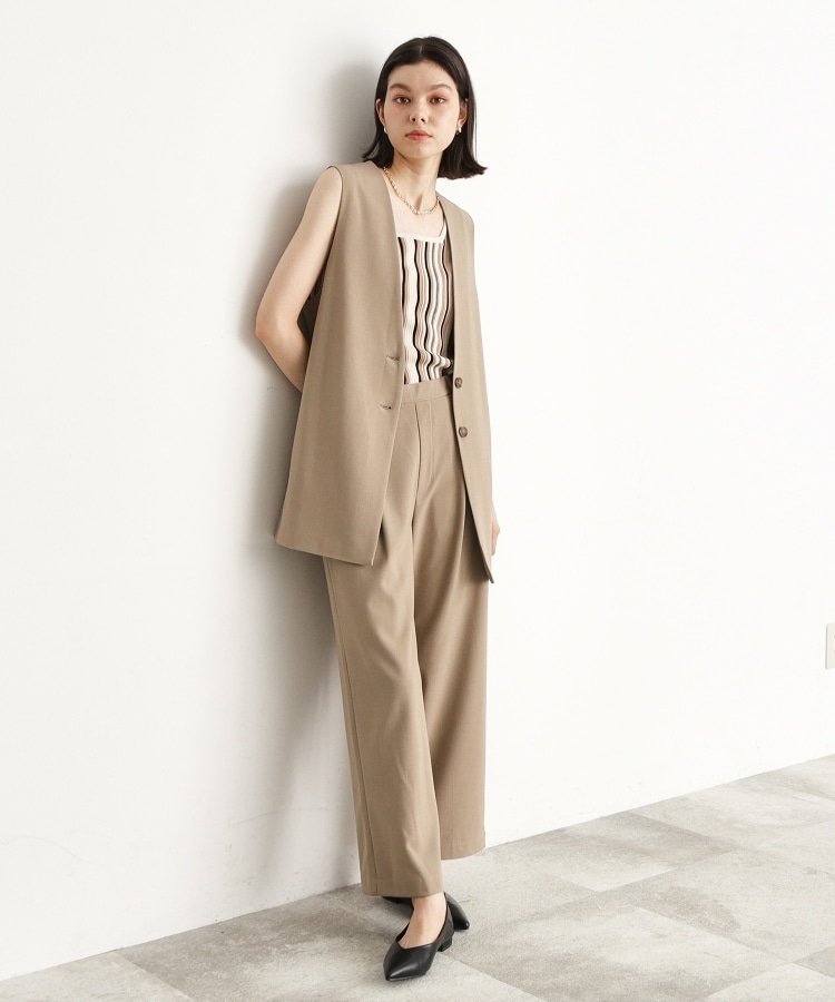 ザ ショップ ティーケー（ウィメン）(THE SHOP TK(Women))の【洗濯機OK】ノーカラージレ10
