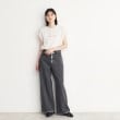 ザ ショップ ティーケー（ウィメン）(THE SHOP TK(Women))の【＠BAILA掲載】クリスタル＆箔プリントワイドデニムパンツ33