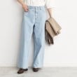 ザ ショップ ティーケー（ウィメン）(THE SHOP TK(Women))の【＠BAILA掲載】クリスタル＆箔プリントワイドデニムパンツ35