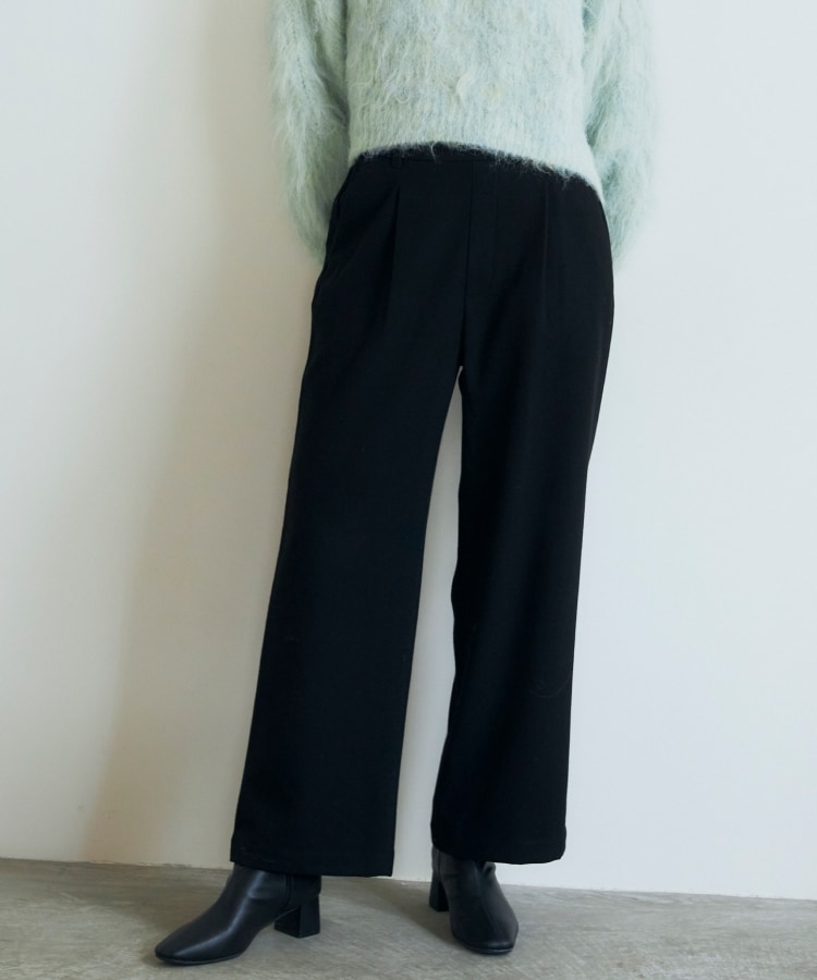 ザ ショップ ティーケー（ウィメン）(THE SHOP TK(Women))の【＠BAILA掲載】両面起毛ベーシックワイドパンツ/洗える4