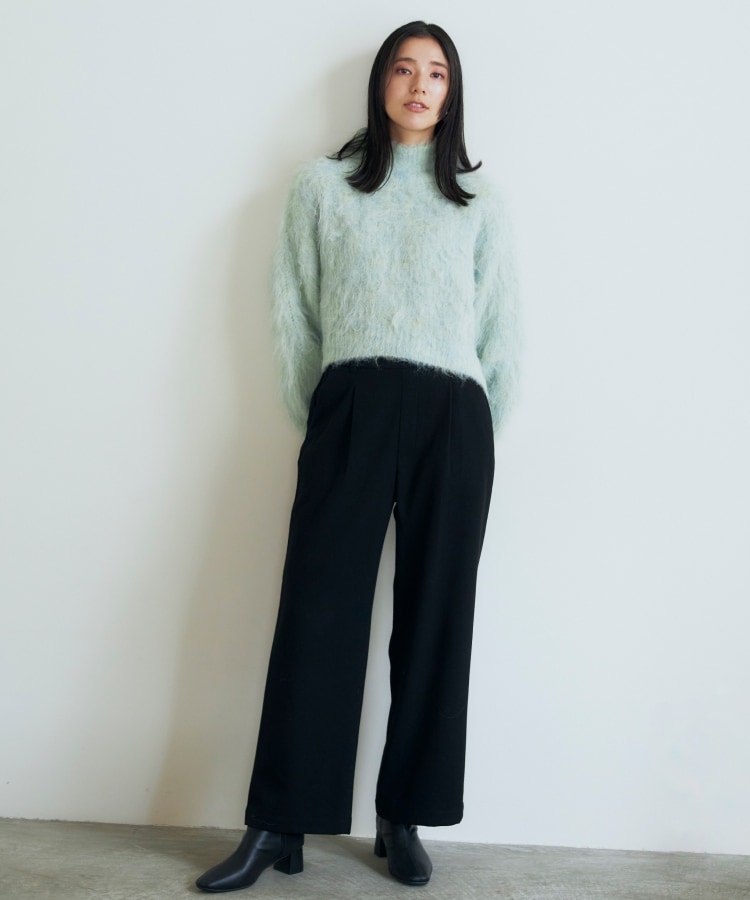 ザ ショップ ティーケー（ウィメン）(THE SHOP TK(Women))の【＠BAILA掲載】両面起毛ベーシックワイドパンツ/洗える3
