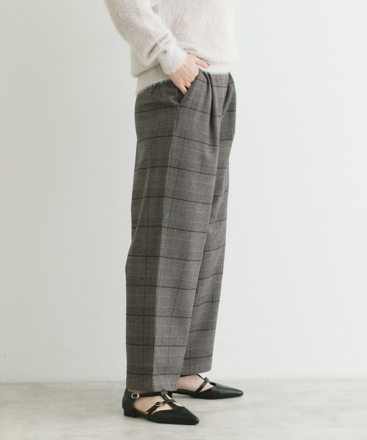 ザ ショップ ティーケー（ウィメン）(THE SHOP TK(Women))の【＠BAILA掲載】両面起毛ベーシックワイドパンツ/洗える チャコールグレー(214)