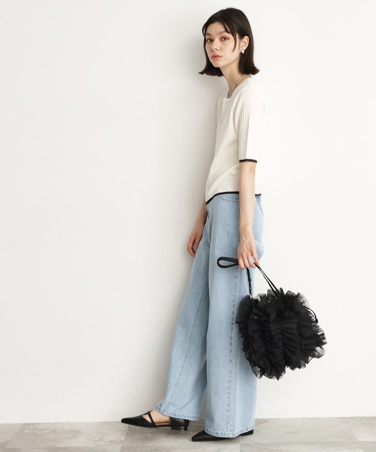 フリルチュール巾着バッグ(トートバッグ) | THE SHOP TK(Women フリルチュール巾着バッグ(トートバッグ) | THE SHOP TK(Women