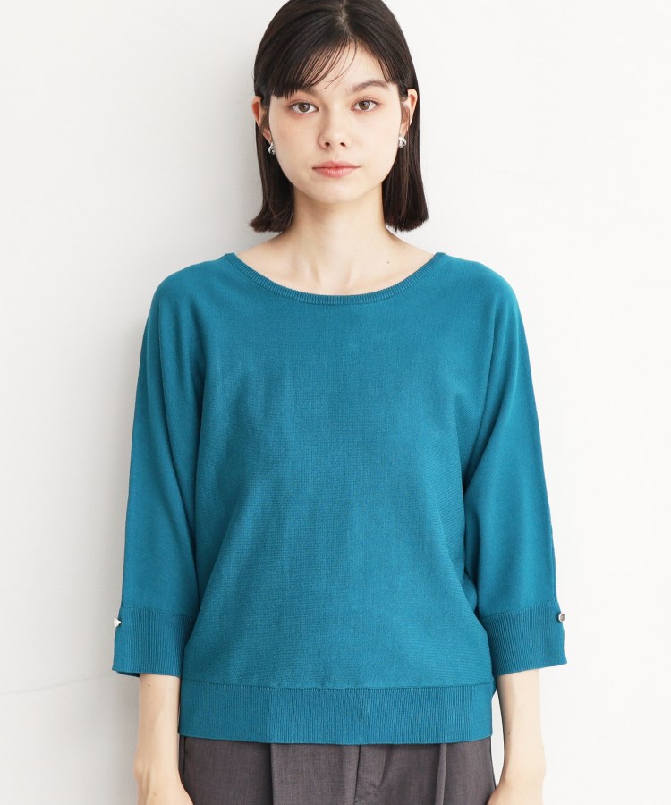 ザ ショップ ティーケー（ウィメン）(THE SHOP TK(Women))の【二の腕カバー/毛玉になりにくい/前後2WAY】袖スリットドルマンニット/洗える30