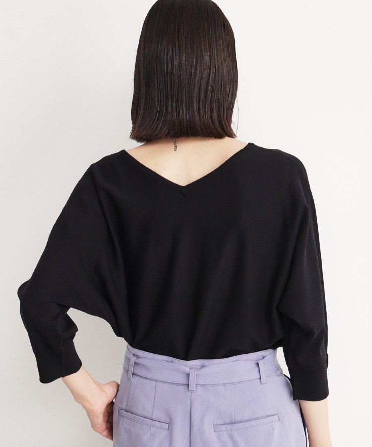 ザ ショップ ティーケー（ウィメン）(THE SHOP TK(Women))の【二の腕カバー/毛玉になりにくい/前後2WAY】袖スリットドルマンニット/洗える42