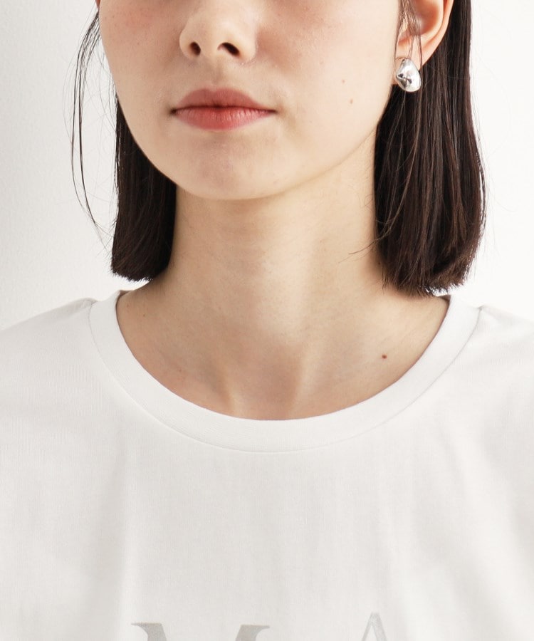 ザ ショップ ティーケー（ウィメン）(THE SHOP TK(Women))の箔プリントロゴTシャツ【洗える】4