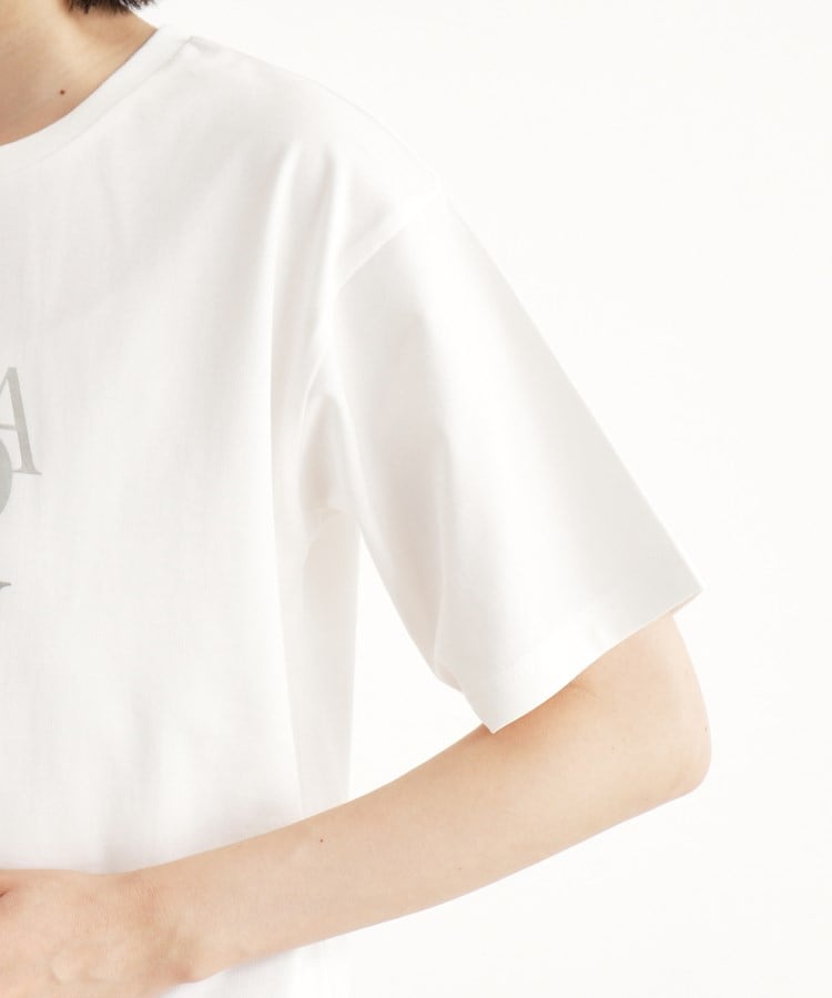ザ ショップ ティーケー（ウィメン）(THE SHOP TK(Women))の箔プリントロゴTシャツ【洗える】5