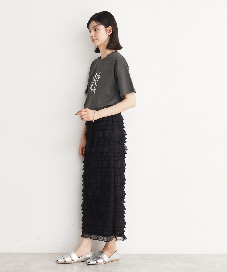 ザ ショップ ティーケー（ウィメン）(THE SHOP TK(Women))の箔プリントロゴTシャツ【洗える】9