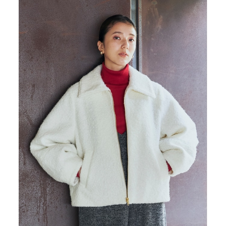 ザ ショップ ティーケー（ウィメン）(THE SHOP TK(Women))の【＠BAILA掲載】ビックカラー袖ボリュームジャケット/洗えるアウター ブルゾン/ジャンバー