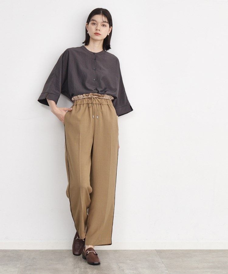 ザ ショップ ティーケー（ウィメン）(THE SHOP TK(Women))のダブルウエストイージーパンツ【洗える】9