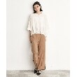 ザ ショップ ティーケー（ウィメン）(THE SHOP TK(Women))のダブルウエストイージーパンツ【洗える】1