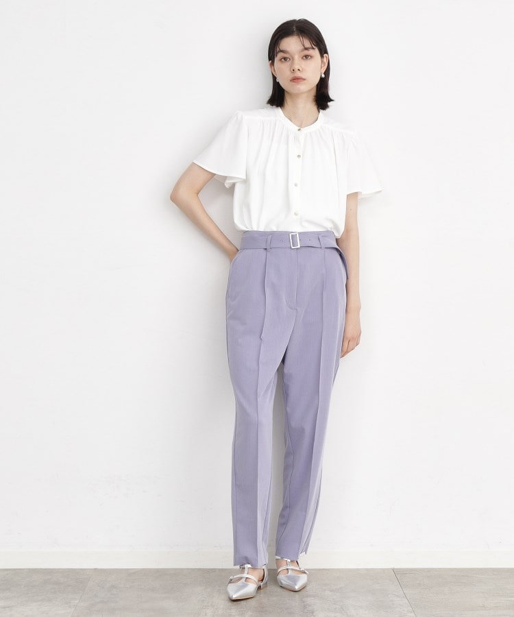 ザ ショップ ティーケー（ウィメン）(THE SHOP TK(Women))の【美シルエット/スタイルUP】ベルト付テーパードパンツ/洗える9