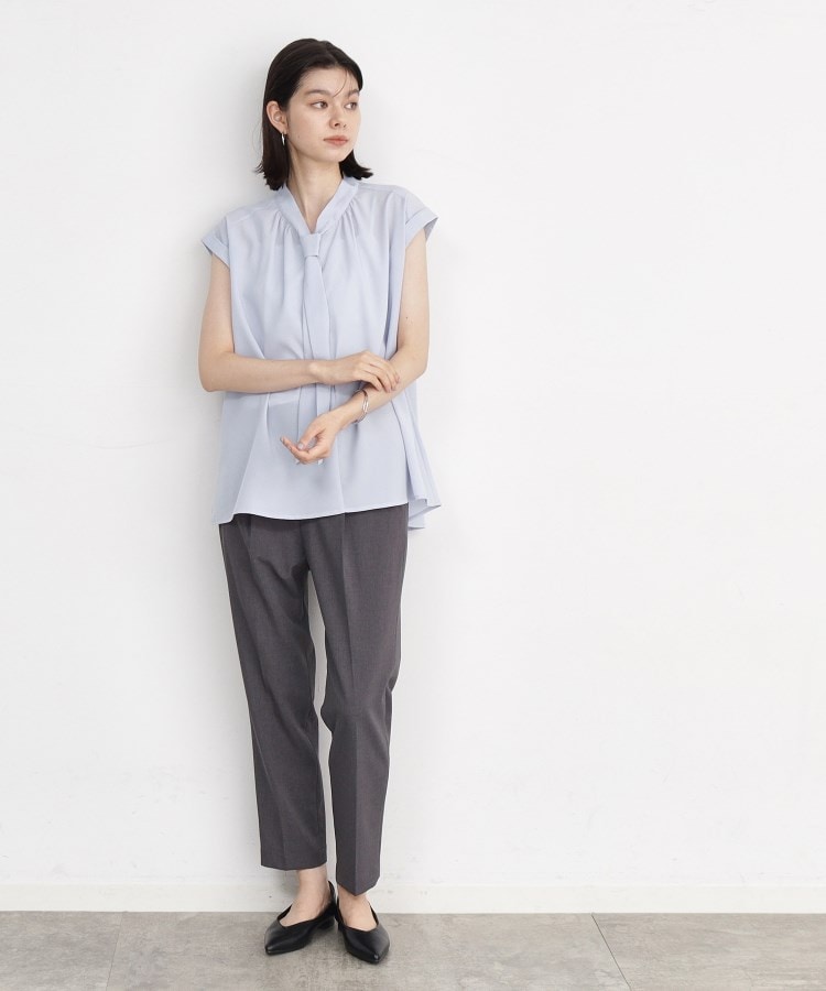 ザ ショップ ティーケー（ウィメン）(THE SHOP TK(Women))のネクタイ風ギャザーブラウス【洗濯機OK】7