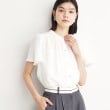 ザ ショップ ティーケー（ウィメン）(THE SHOP TK(Women))のギャザー半袖ブラウス【手洗い可】 オフホワイト(003)