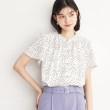 ザ ショップ ティーケー（ウィメン）(THE SHOP TK(Women))のギャザー半袖ブラウス【手洗い可】 オフホワイト(103)