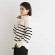 ザ ショップ ティーケー（ウィメン）(THE SHOP TK(Women))の【毛玉になりにくい／静電気防止】配色肩ボタンハイネックニット／洗える9