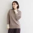 ザ ショップ ティーケー（ウィメン）(THE SHOP TK(Women))の【毛玉になりにくい／静電気防止】配色肩ボタンハイネックニット／洗える23