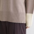 ザ ショップ ティーケー（ウィメン）(THE SHOP TK(Women))の【毛玉になりにくい／静電気防止】配色肩ボタンハイネックニット／洗える34