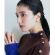 ザ ショップ ティーケー（ウィメン）(THE SHOP TK(Women))の【毛玉になりにくい／静電気防止】配色肩ボタンハイネックニット／洗える3