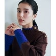 ザ ショップ ティーケー（ウィメン）(THE SHOP TK(Women))の【毛玉になりにくい／静電気防止】配色肩ボタンハイネックニット／洗える4
