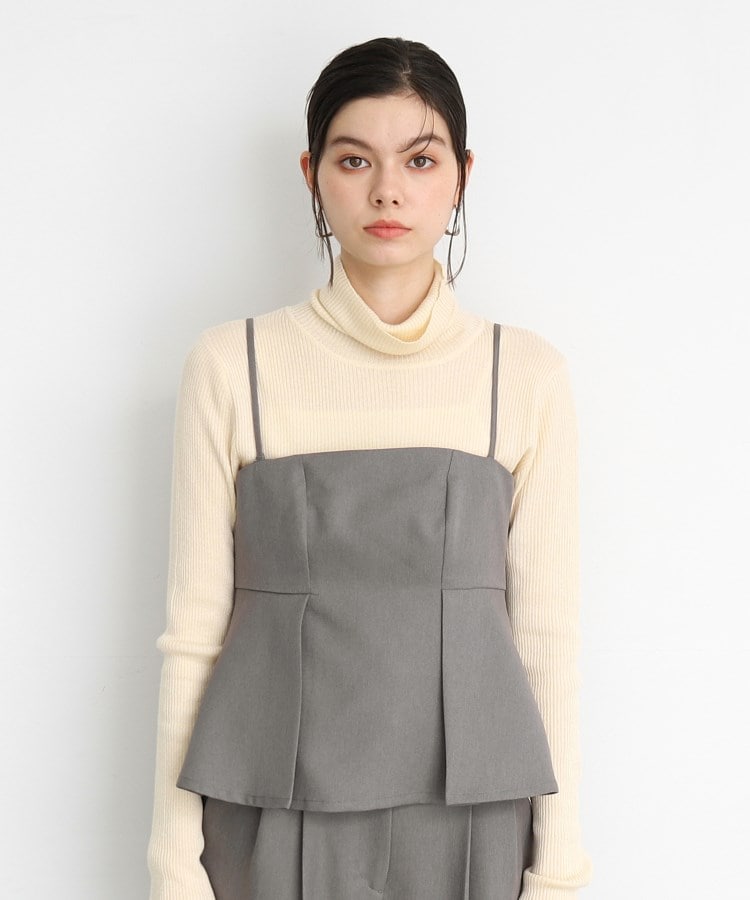 ザ ショップ ティーケー（ウィメン）(THE SHOP TK(Women))の【セットアップ可/洗える】パウダリーツイルビスチェ19