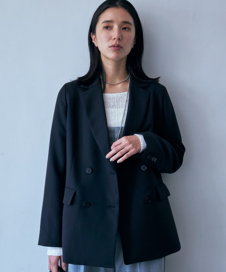 ザ ショップ ティーケー（ウィメン）(THE SHOP TK(Women))の【ヒルナンデス！で紹介】パウダリーツイルテーラード /セットアップ可/洗える1