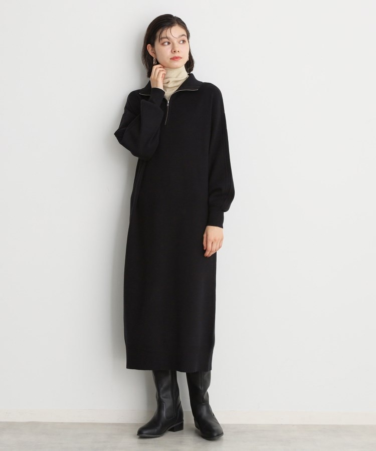ザ ショップ ティーケー（ウィメン）(THE SHOP TK(Women))の【毛玉になりにくい/静電気防止】ハーフジップワンピース/洗える13