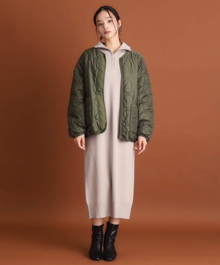 ザ ショップ ティーケー（ウィメン）(THE SHOP TK(Women))の【毛玉になりにくい/静電気防止】ハーフジップワンピース/洗える5
