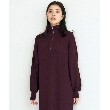 ザ ショップ ティーケー（ウィメン）(THE SHOP TK(Women))の【毛玉になりにくい/静電気防止】ハーフジップワンピース/洗える3