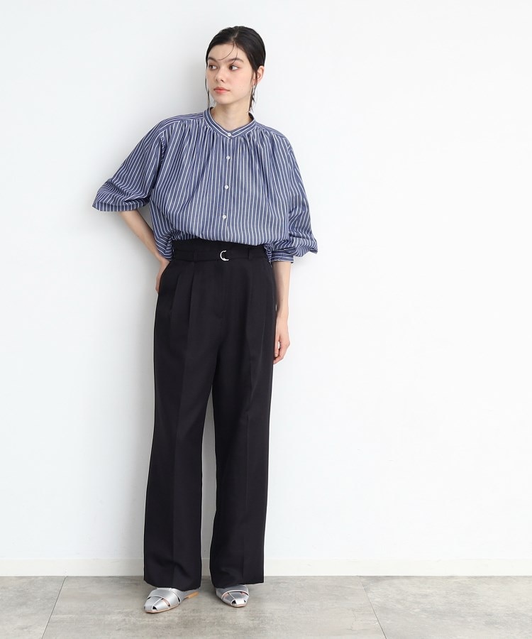 ザ ショップ ティーケー（ウィメン）(THE SHOP TK(Women))の【セットアップ可/洗える】パウダリーツイルワイドパンツ19