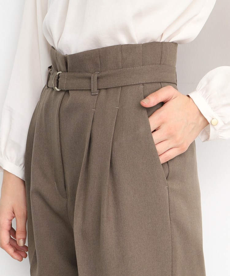 ザ ショップ ティーケー（ウィメン）(THE SHOP TK(Women))の【セットアップ可/洗える】パウダリーツイルワイドパンツ33