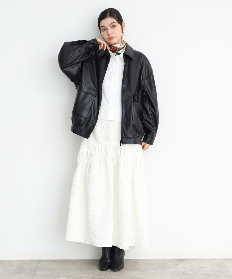 ザ ショップ ティーケー（ウィメン）(THE SHOP TK(Women))の【環境にやさしい】合皮BIGブルゾン9