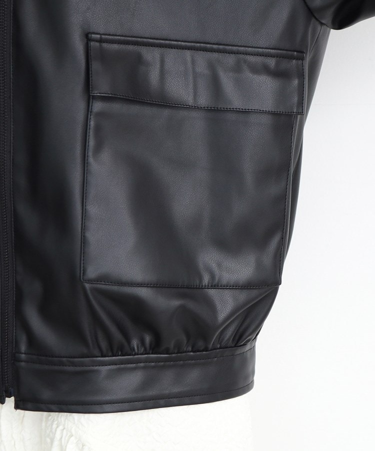 ザ ショップ ティーケー（ウィメン）(THE SHOP TK(Women))の【環境にやさしい】合皮BIGブルゾン24