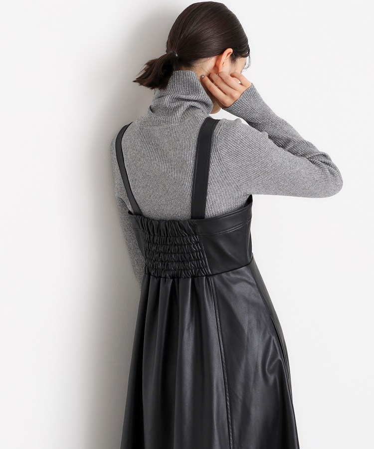 ザ ショップ ティーケー（ウィメン）(THE SHOP TK(Women))の【スタイルアップが叶う】フィット＆フレア合皮ジャンスカ8