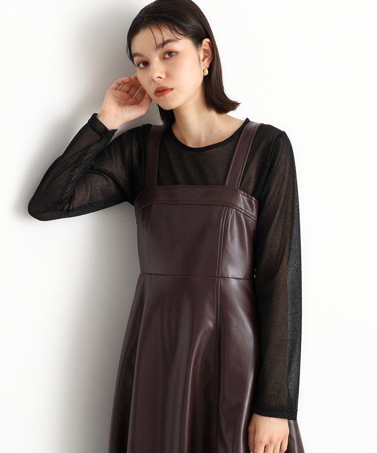 ザ ショップ ティーケー（ウィメン）(THE SHOP TK(Women))の【スタイルアップが叶う】フィット＆フレア合皮ジャンスカ11